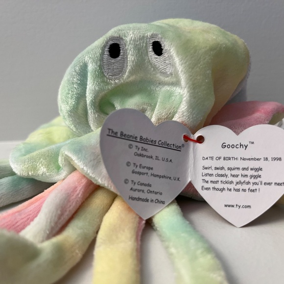 NWT Ty Set of 7 Sea Creatures Beanie Babies/ Teenie Beanies - Picture 11 of 12